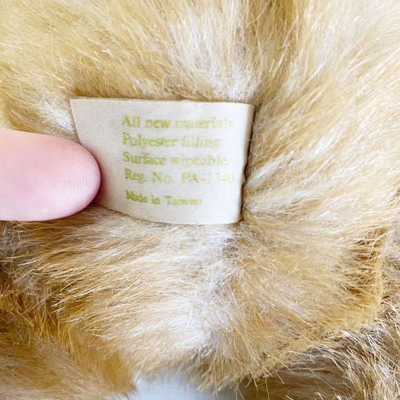 Vintage 1986 Gorham Jointed Teddy Bear Plush Stuffed Animal Light Brown - Picture 4 of 4